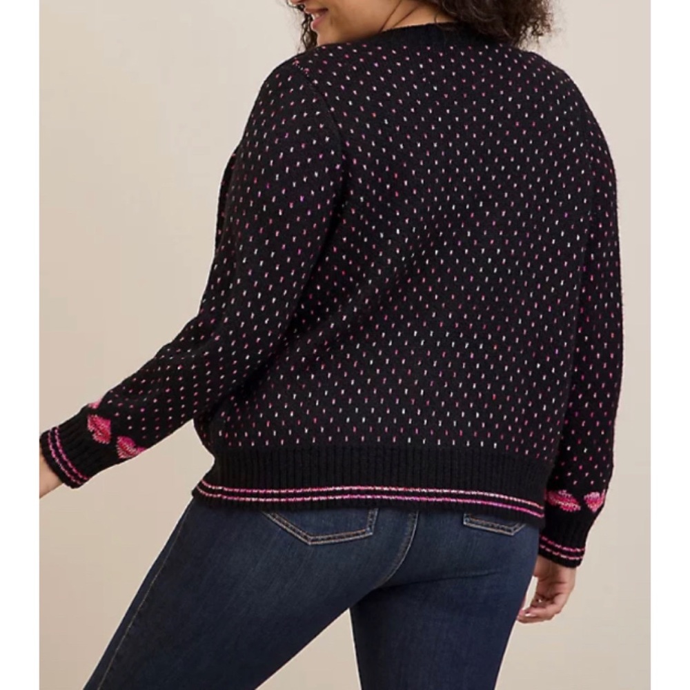 🆕💕 Heart Drop Shoulder Button Front Cardigan Sweater 1 1X 14 16 NWT Torrid New - Picture 4 of 6